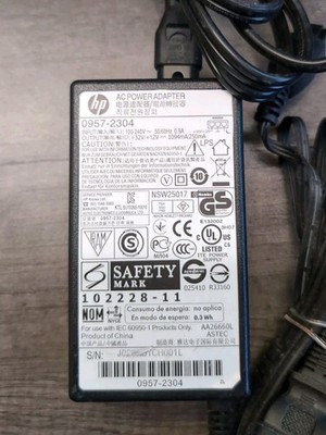 Genuine HP Officejet 6700 Premium Printer AC Adapter Power Cord 0957-2304 OEM