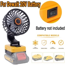 Outdoor Jobsite Fan For Dewalt 20V MAX Li-ion Battery Portable Mini Fan Cordless