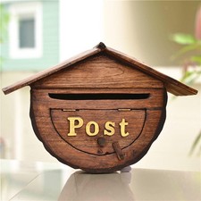 Wooden Mailbox Wall Mount Mail Box Vintage Style Gift Mail Box Letterbox Postbox