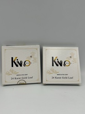 24 Karat Edible Gold Leaf Loose Sheets 2pack