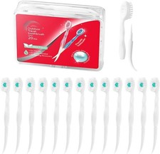 Mini Brushes-Disposable Toothbrushes with Toothpaste Portable for Work Travel