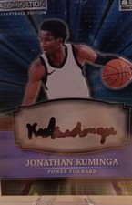 2021-22 Wild Card Alumination - Autographs Jonathan Kuminga Blue 40/80 (AU, RC)