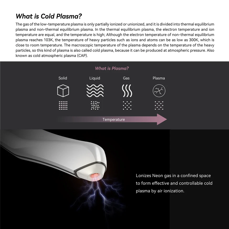 Cold Plasma Acne Treatment Device - Zero Downtime Makeup Ready Skin Mjolnir Lite - Image 3 of 4