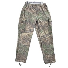 Vintage Spartan Realtree Cargo Pants Mens 31x34 Camo Elastic Hunting Made in USA