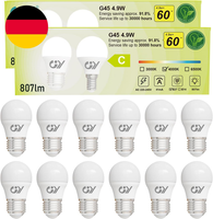 GY E27 LED Neutralweiss Lampe 4.9W 4000K 807 Lumen Neutralweiß Leuchtmittel,G45/