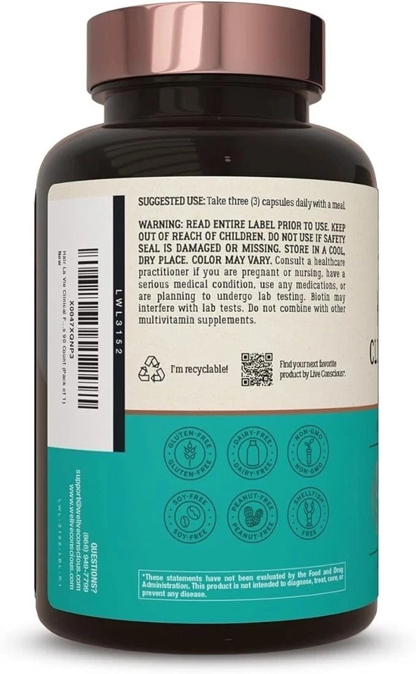 Hair La Vie Clinical Formula Hair Vitamins with Biotin & Saw PalmettoExp 04/2027 - Image 2 of 4