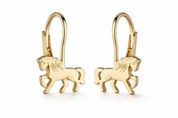Kinder Ohrringe Pferd Pony 925 Silber Vergoldet MäDchen OhrhäNger Kinderschmuck
