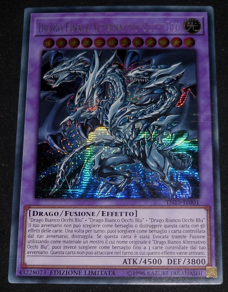 Yugioh - Drago Finale Alternativo Occhi Blu RARA SEGRETA - TN19-IT001 Ed. Lim. - Immagine 2 di 3