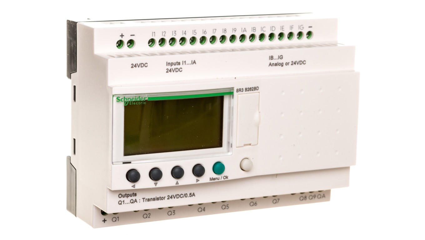 Zelio Logic Programmable Controller 16in 10 Outputs SR3B262BD