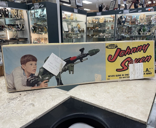 Topper Toys 1964 Vintage Johnny Seven O.M.A. Toy Gun w/ Box & Instructions
