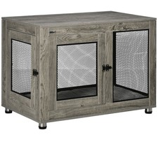 PawHut Pet Crate End Table w/ Soft Washable Cushion for Lage Medium Small Dogs