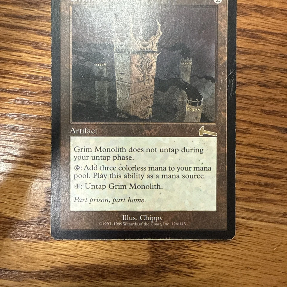 MTG Grim Monolith- HP Urza's Legacy Magic the Gathering Card # 126 - Image 3 of 4
