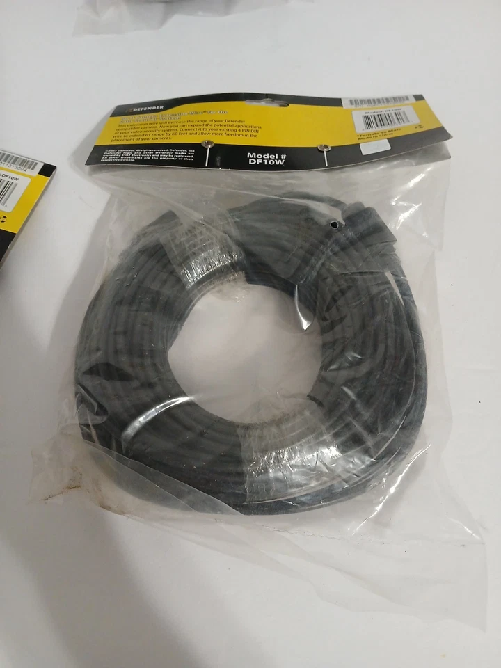 Defender DF10W 60 FT Security Camera Extension Cable BUNDLE OF 3 NEW - Image 3 of 4