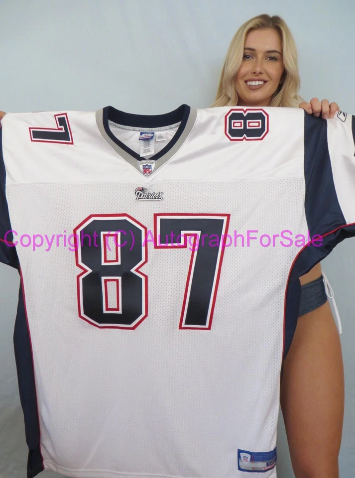 Camiseta modelo juego Rob Gronkowski Patriots auténtica Reebok 2010 ROOKIE SEASON Foto 2 de 2