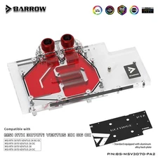 Barrow GPU Water Cooling Block Support Original Backplate for MSI RTX3070 VENTUS