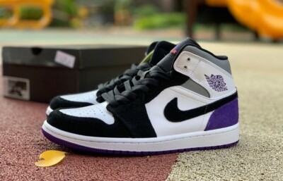 Nike Air Jordan 1 Mid SE Purple High Low 852542 105 Sz 14