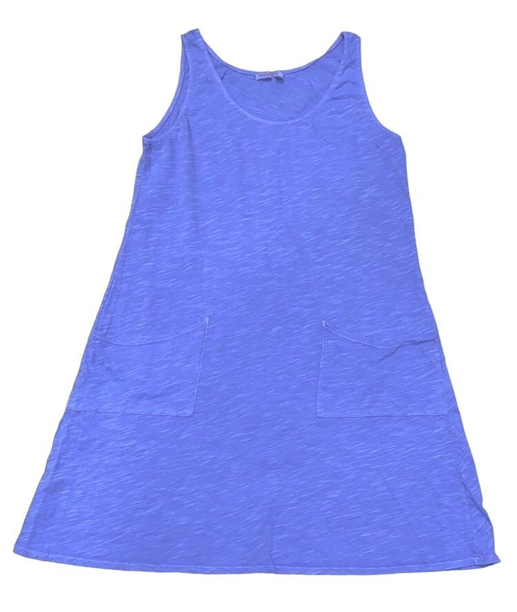 FRESH PRODUCE Small Peri BLUE DRAPE Cotton Jersey Tank Dress $65 NWD S |  eBay