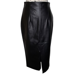 leather pencil skirt front split