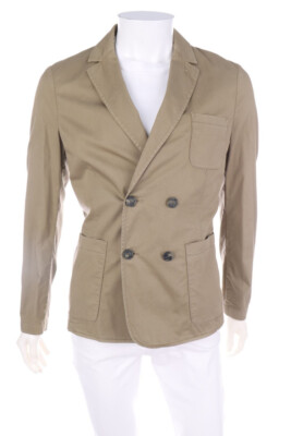 OBVIOUS BASIC Sakko Zweireiher Baumwolle 46 taupe brown