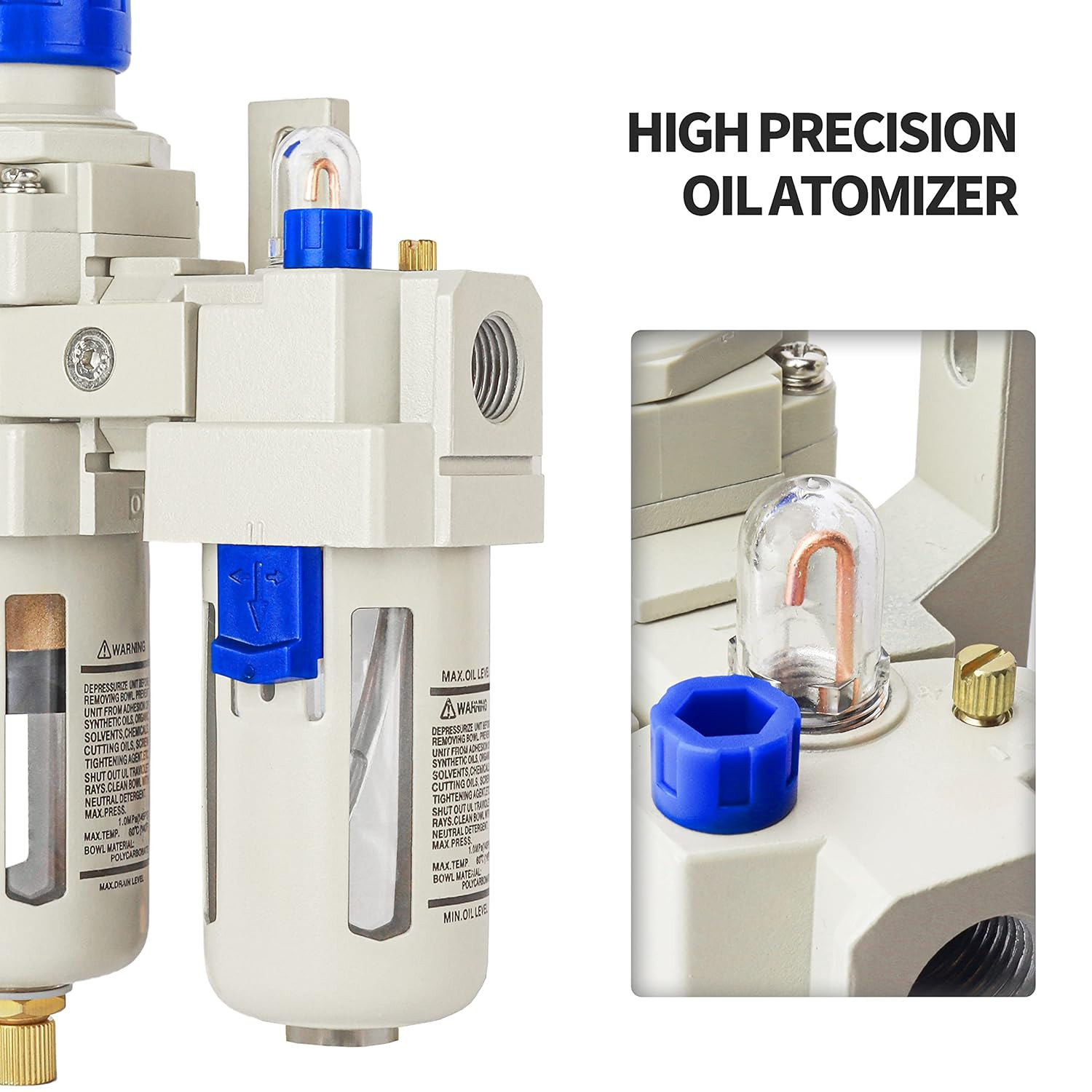 1/2" NPT Air Compressor Water Separator & Regulator Combo with Gauge 0-160 PSI