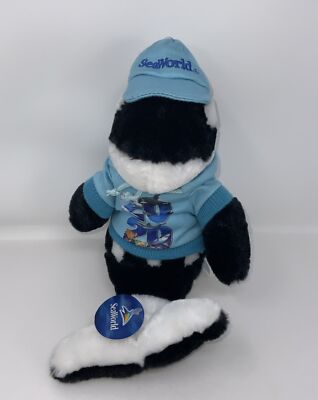 Sea World  Shamu Orca With Hoodie 12'' Plush Stuffed Animal