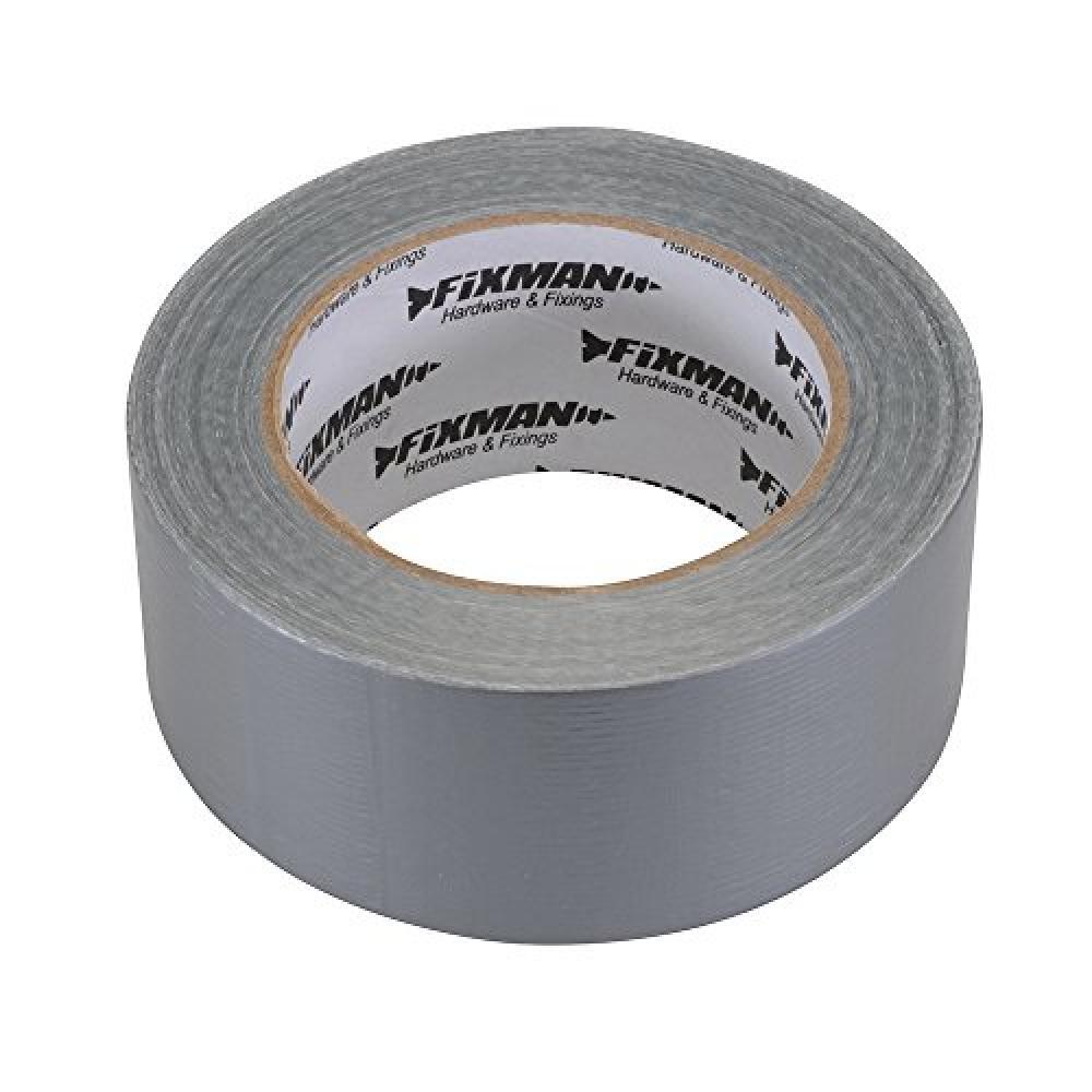 (TG. 50 mm x 50 m) FIXMAN Nastro Adesivo Resistente 50 mm x 50 m Argento - NUOVO
