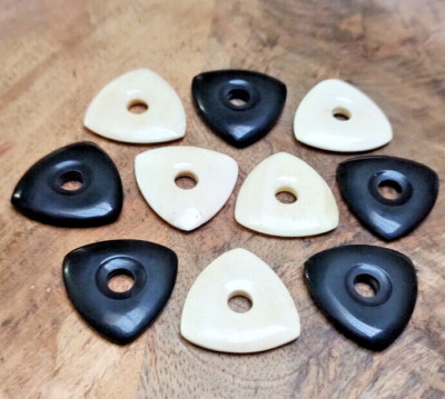 Set of 10 Real Exotic buffalo horn and Camel Bone guitar picks plectrums