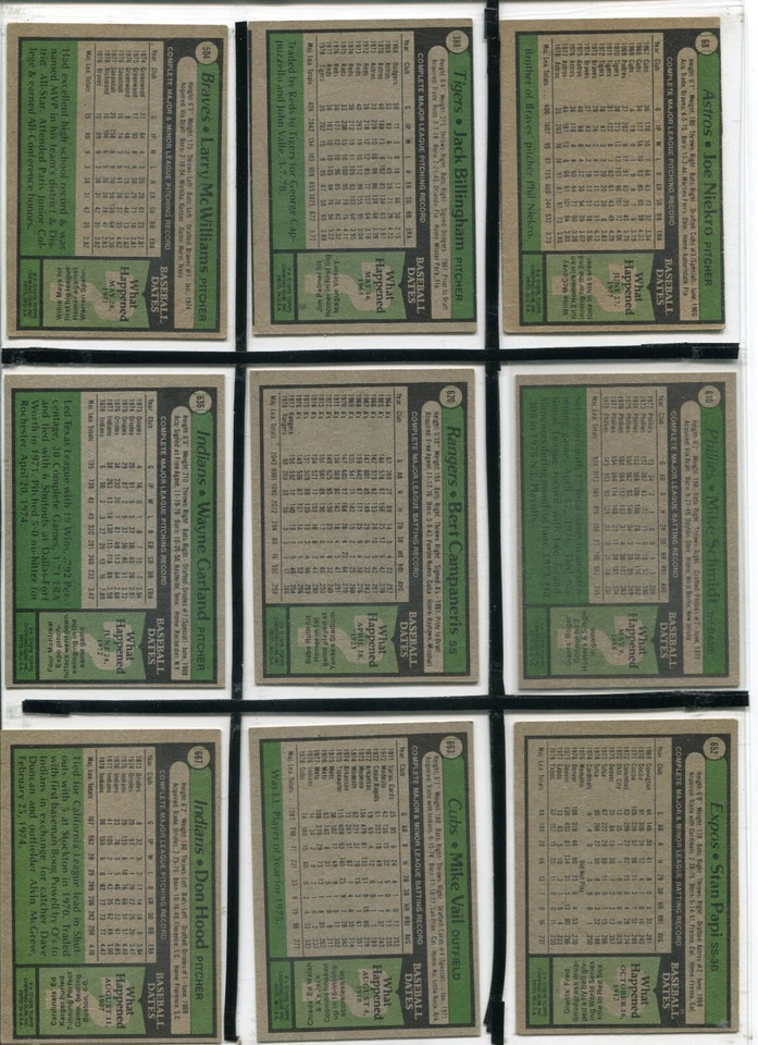 *F - 1979 Topps 11 card lot: Mike Schmidt Ink Error, Campaneris, Niekro, etc. - Image 2 of 4