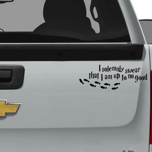 Calcomanía adhesiva I Solemnly Swear That I Am up to No Good for Macbook Laptop Car Foto 4 de 4