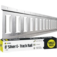 DC Cargo E Track Tie Down Rails 8 ft Zinc-Coated Galvanized Steel E-Track 1-pack