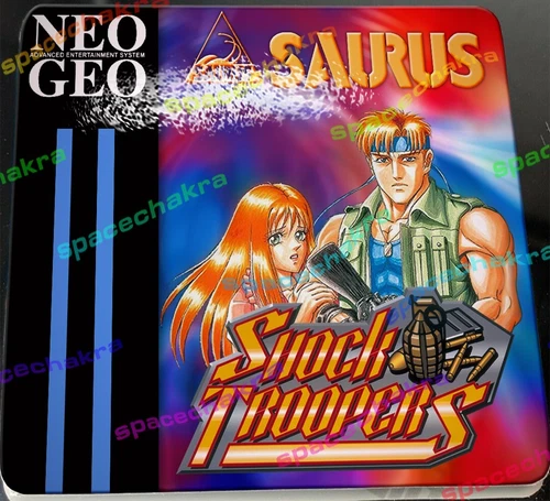 CUSTOM Replacement Label Shock Troopers Neo Geo AES Laminate Vinyl Sticker V1