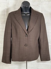LAFAYETTE 148 Brown Long Sleeve Wool Silk Blazer Suit Jacket Size 6