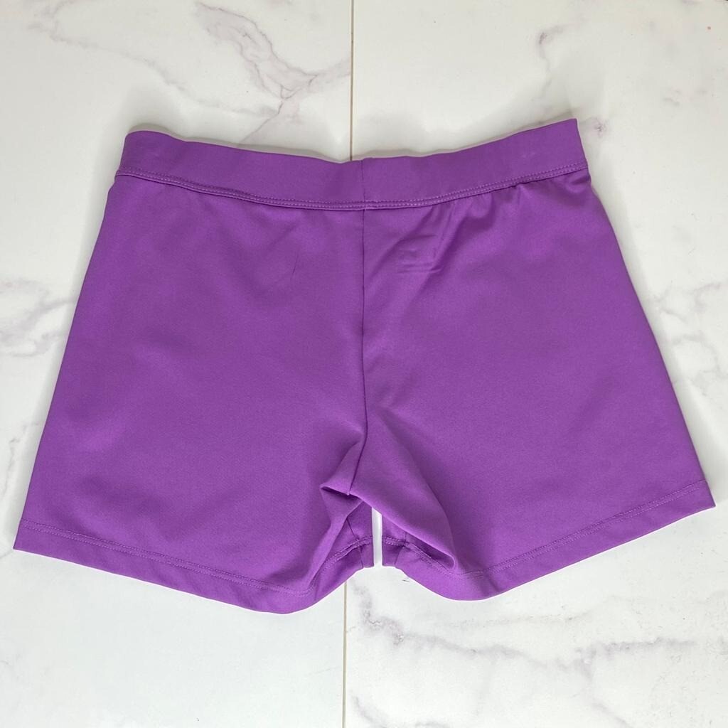 Pantaloncini sportivi vintage FILA viola stretch taglia S prestazioni fit made in USA