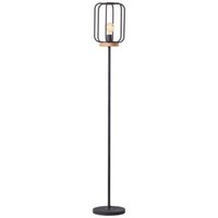 Brilliant Lampe, Tosh Standleuchte 1Flg Antik Holz/Schwarz Korund, 1X A60, E27,