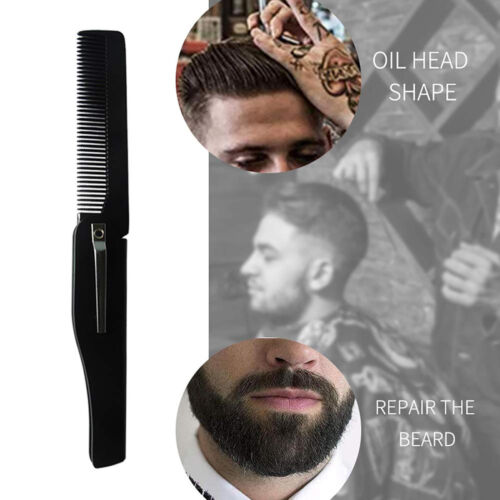 1-4 6.7" Folding Fli-p Pocket Comb Plastic Hair Styl-e Beard Barber Greaser Pomp
