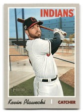 Kevin Plawecki 2019 Topps Heritage Baseball #670 Cleveland Indians