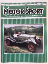 Collectable - Motor Sport Magazine - AUGUST 1984