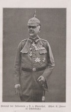 General Oskar von Ehrenthal Portr&auml;t ORIGINAL Bilddokument von 1917 WW1