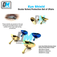 Nuevo protector ocular esclerótica protección láser tatuaje quitar párpados 3 pares S M L