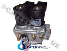 FISH & CHIP RANGE DOUBLE GAS SOLENOID VALVE 230V TWIN COIL 1/2" WITH GOVERNOR