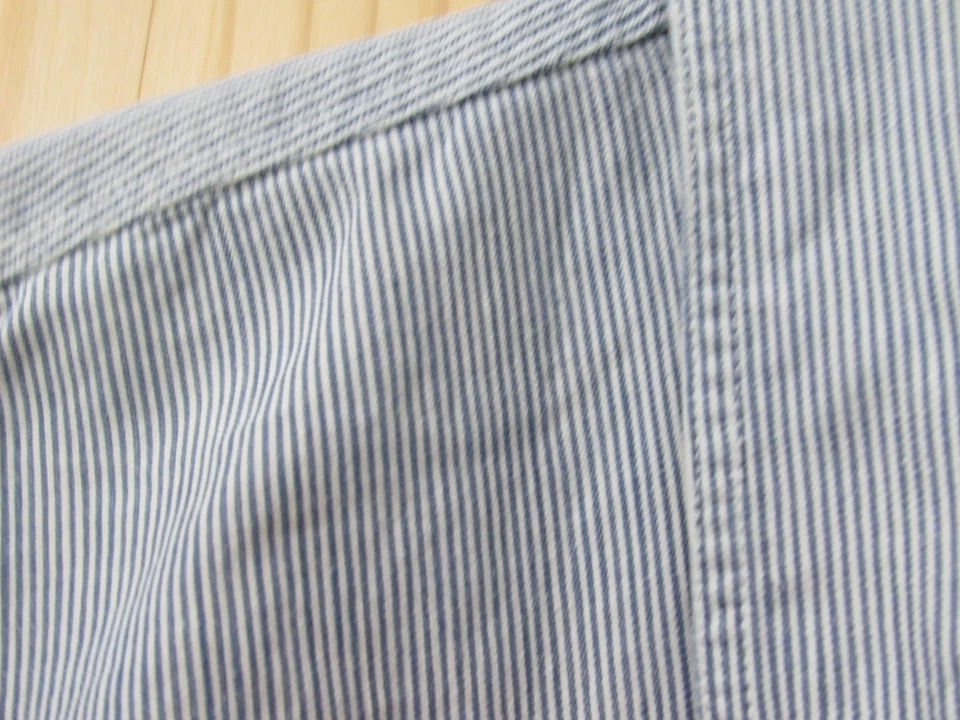 Pacific Crest Shirt Mens XL Blue White Striped Long Sleeve Button Up Two Pocket - Image 4 of 4