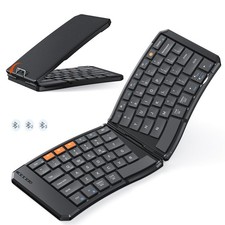 Foldable Bluetooth Keyboard, Compact Portable Keyboard for Business Travel, U...