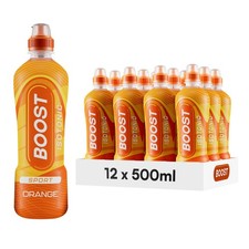 Boost Isotonic Sports Drink, Orange Flavour, 12 x 500ml | Electrolyte Hydration