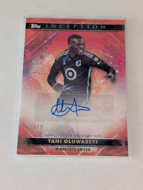 2025 Topps MLS Inception Tani Oluwaseyi Orange Auto /5 #24A Minnesota United