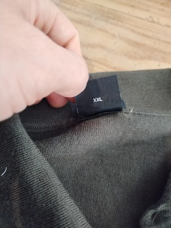 Pull Hugo Boss Homme Taille XXL Laine Kaki - Photo 4/4