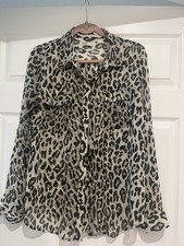 Old Navy Womens Leopard Animal Print Collared...