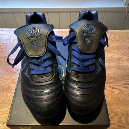 Optimum Razor Rugby Low Cut Boots Changeable Studs Black/Blue UK 5 with ...