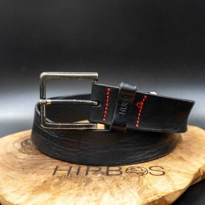 Hugo Boss Hugo Herren Gürtel Gionio Klassischer Leder Jeansgürtel Schwarz Grö... - Bild 1 von 4