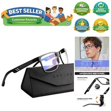 Blue Light Blocking Glasses Men Computer Gaming Glasses Lightweight Al-Mg Met...