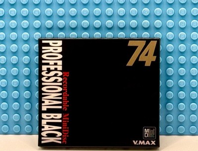 MD    V.MAX PROFESSIONAL  BLACK  MD  74    BLANK MINI DISC  (1) (SEALED)